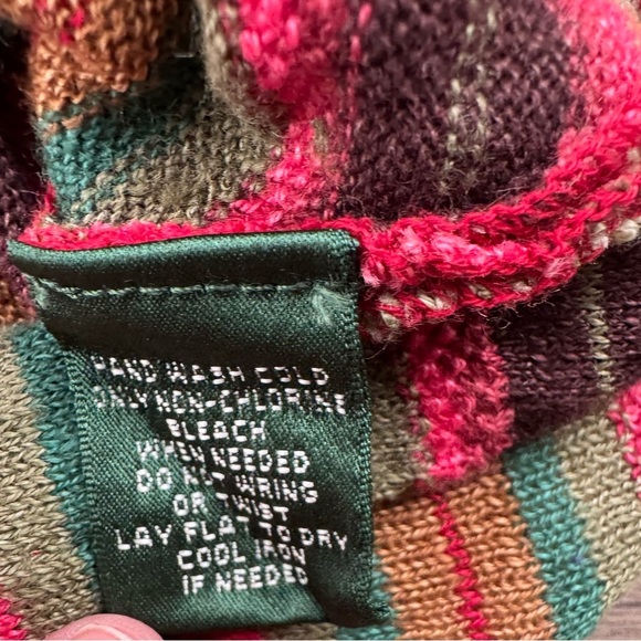 Lauren Ralph Lauren Multicolor Striped Linen Wrap Blouse Size L - Picture 7 of 9